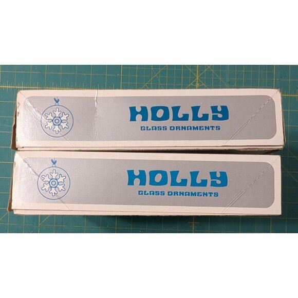 Vintage Holly American made Glass Christmas Ornaments Set of 20 - Picture 9 of 16